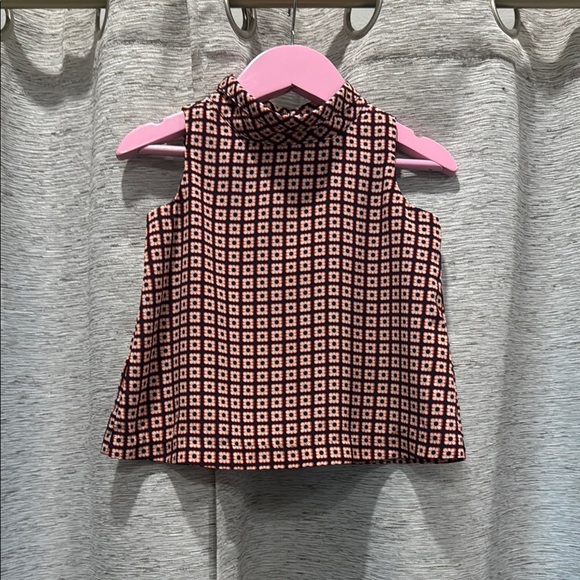 Janie and Jack Other - Janie and Jack Orange and Navy Patterned Tank Top